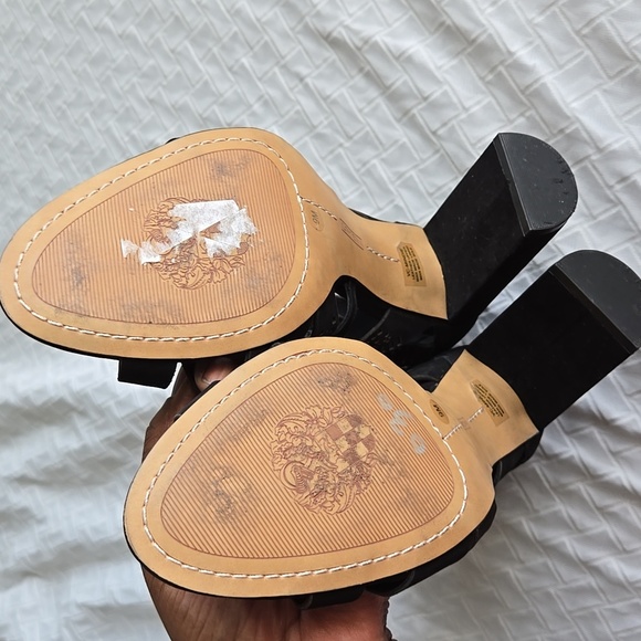 Vince Camuto Mindie Elegant Black Lace Up Heels Office Minimalist Summer Shoes - Picture 9 of 13